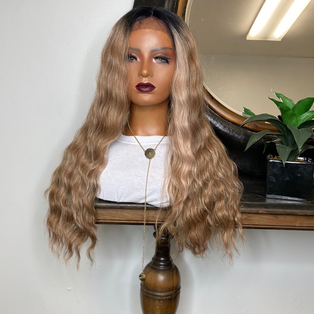 JAYLEN | LONG PINK ASH BLONDE DEEP T PART LACE FRONT WIG